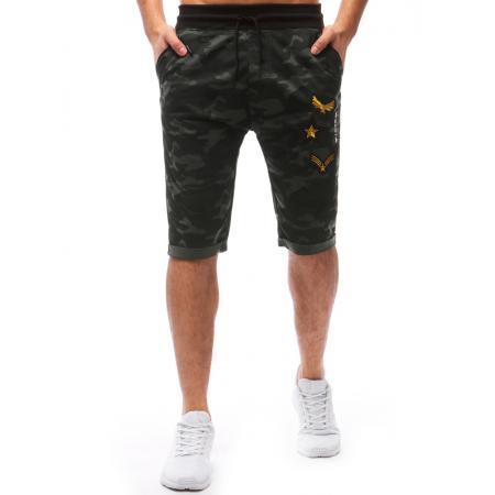 Pánske teplákové kraťasy woodland camo