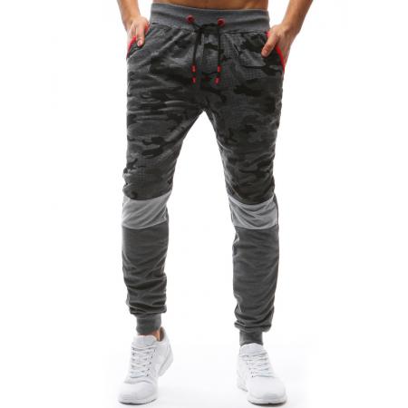 Pánska tepláky STYLE camo maskáčové antracitovej