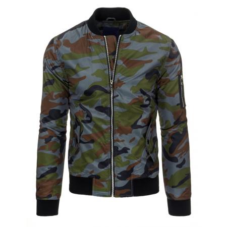 Pánská bunda bomber maskáčová - vojenská šedá