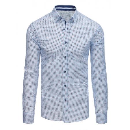 Pánska STYLE košeľa elegantná sa vzormi biela