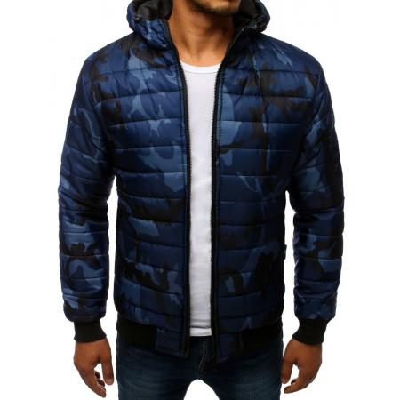 Pánská SPRING bunda prošívaná bomber jacket moro maskáčová tmavě modrá