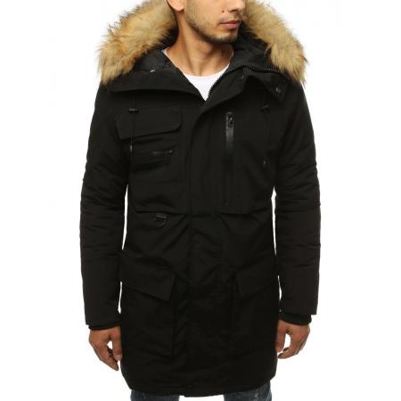 Pánská parka zimní černá tx3136