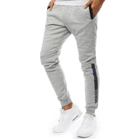 Pánské kalhoty tepláky jogger světle šedé