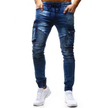 Pánské modré džínové joggery