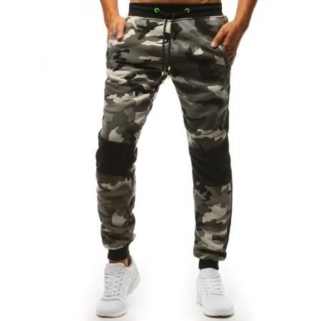 Pánske STYLE tepláky camo maskáčové šedej