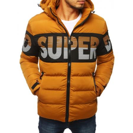 Pánská FALL / WINTER bunda prošívaná s kapucí hnědá