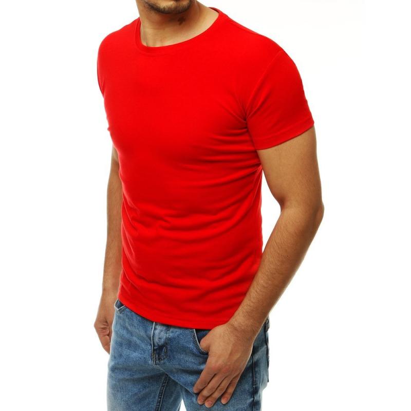 Pánské triko bez potisku červené RX4189