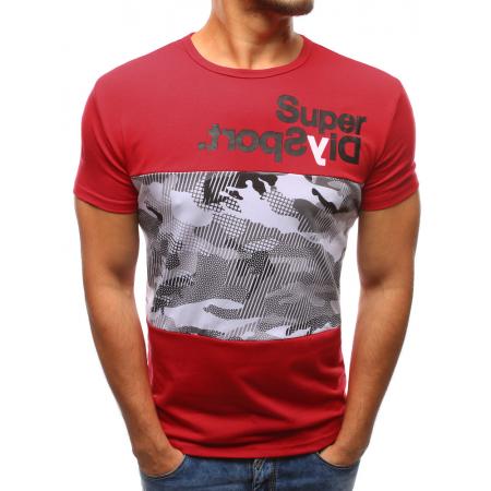 Pánské červené tričko s potiskem STYLE