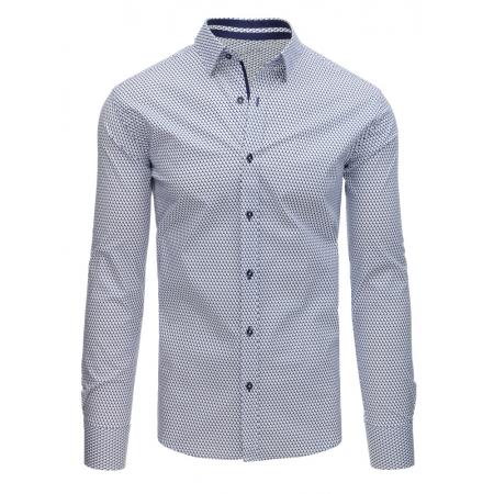 Pánska STYLE košeľa elegantná sa vzormi biela