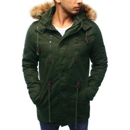 Pánská bunda parka zimní zelená