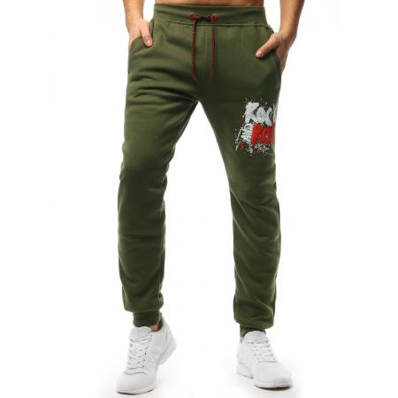 Pánske STYLE nohavice tepláky zelené