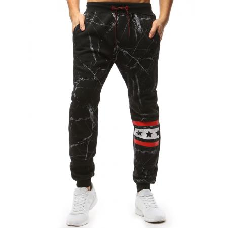 Pánske STYLE nohavice tepláky čierne