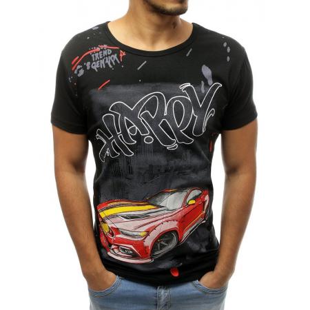 Férfi póló nyomott fekete RX3757