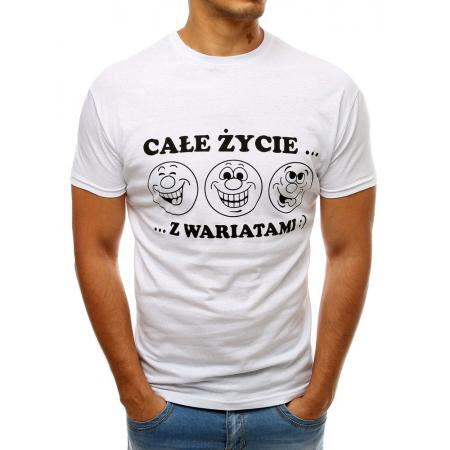 Pánské STYLE tričko s potiskem bílé