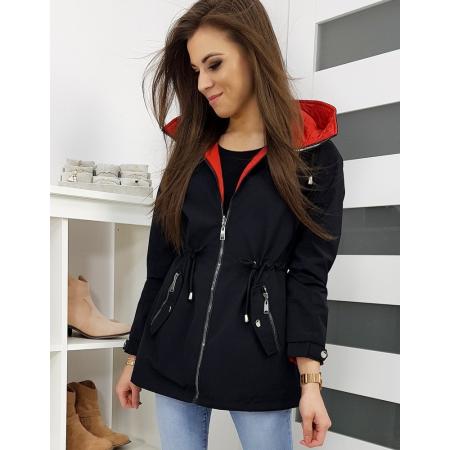 DENISA női kétoldalas park fekete TY1155