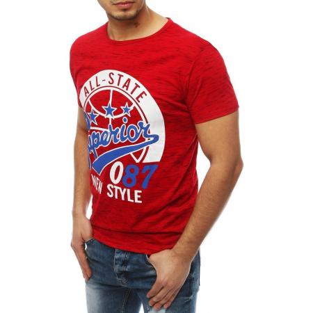 Pánske tričko T-shirt s potlačou červenej RX3954