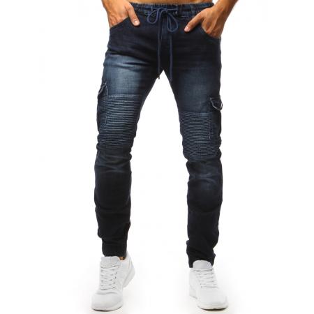 Pánské STYLE džínové joggery tmavě modré