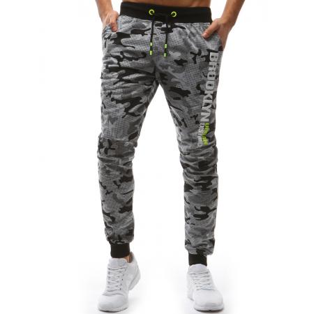 Pánska tepláky STYLE camo maskáčové šedej