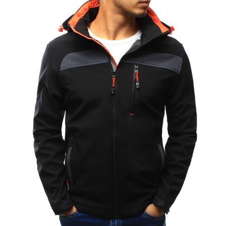 Pánská bunda softshell s kapucí černá