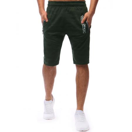 Pánské teplákové kraťase khaki