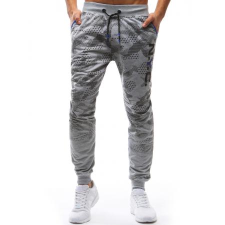 Pánska tepláky STYLE camo maskáčové šedej