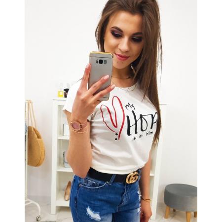 Női T-shirt ellátva krémmel