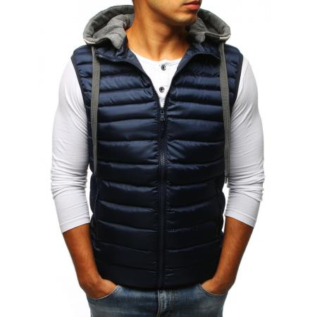 Pánská vesta STYLE prošívaná tmavě modrá