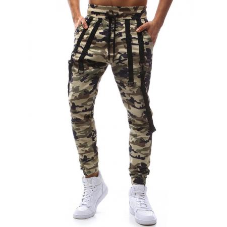 Pánské joggery camo maskáčové béžové