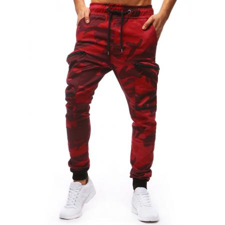 Pánské STYLE pánské joggery camo červené