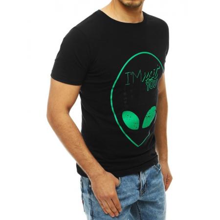 Pánske tričko T-shirt s potlačou čiernej RX4157