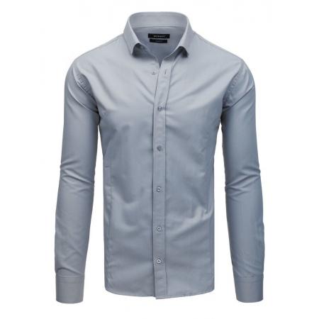 Pánská elegantní košile s dlouhým rukávem šedá