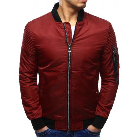Pánská stylová bunda bomber jacket bordo