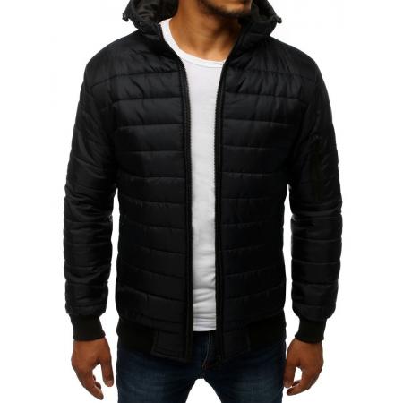 Pánska SPRING bunda prešívaná bomber jacket čierna