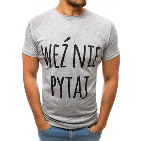 Pánské triko MAN s potiskem světle šedý