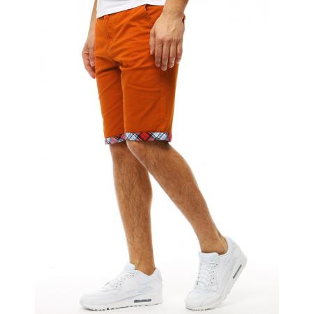 Pánské riflové kraťase SUMMER oranžové ohrnuté nohavice