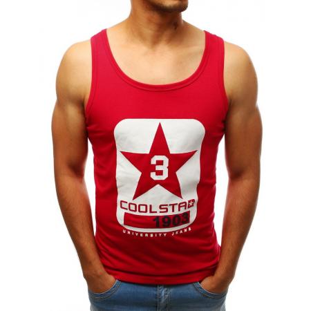 Pánský STYLE nátělník s potiskem červené