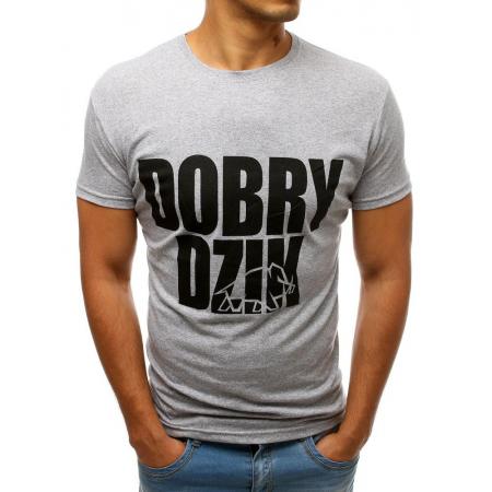 Pánske STYLE tričko s potlačou šedej