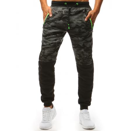 Pánske STYLE tepláky camo maskáčové antracit