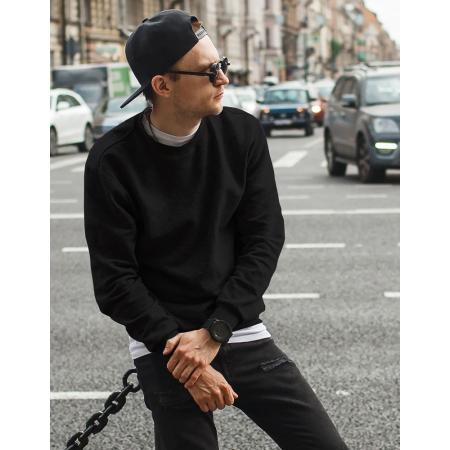 Pánska STYLE mikina bez kapucne čierna