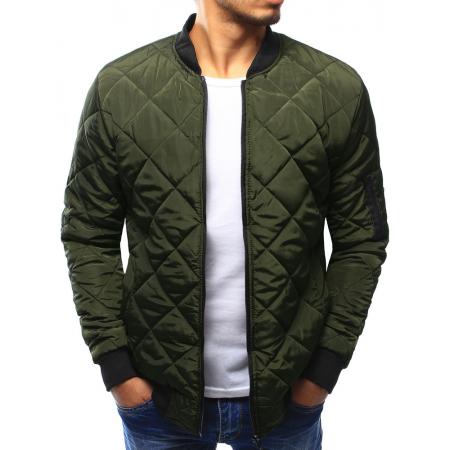 Pánská bunda bomber prošívaná zelená