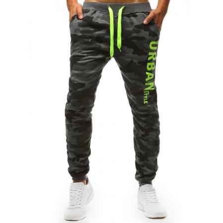 Pánske STYLE tepláky camo maskáčové antracit