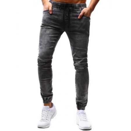 Pánské šedé jeansové joggery