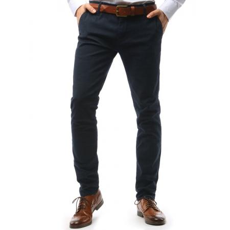STYLE férfi nadrág sötétkék kockás