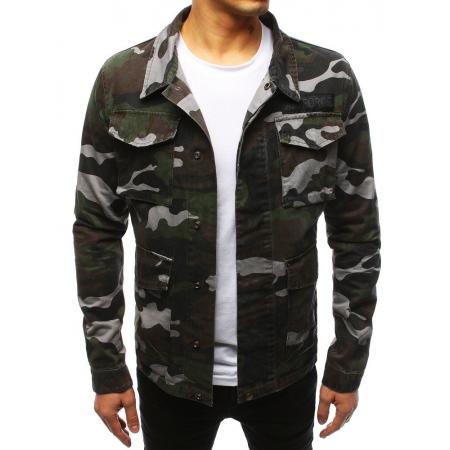 Pánska jeansová bunda woodland camo