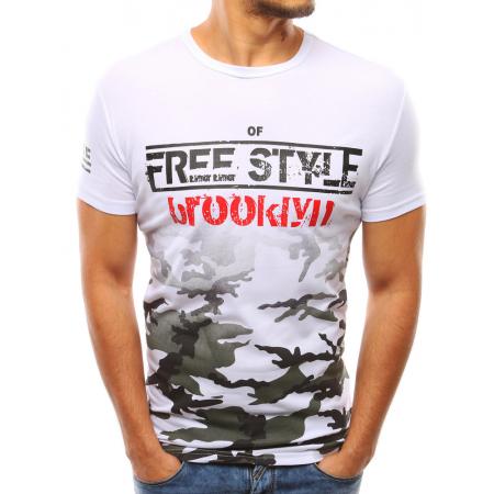 Pánské bílé tričko s potiskem STYLE
