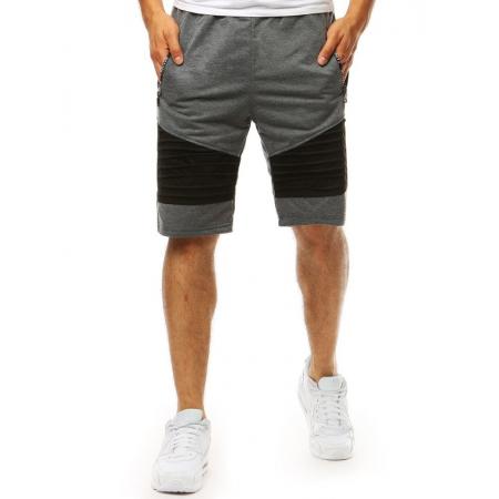 Pánske teplákové SHORT kraťasy tmavošedej
