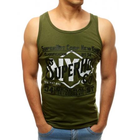 Pánský STYLE nátělník s potiskem zelené