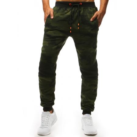 Pánske STYLE tepláky camo maskáčové zelené