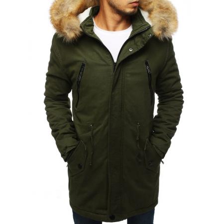 STYLE Férfi télikabát kabát télen - meleg khaki