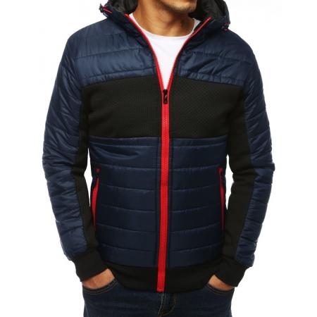 Pánská STYLE bunda přechodná vycpaná / prošívaná tmavě modrá